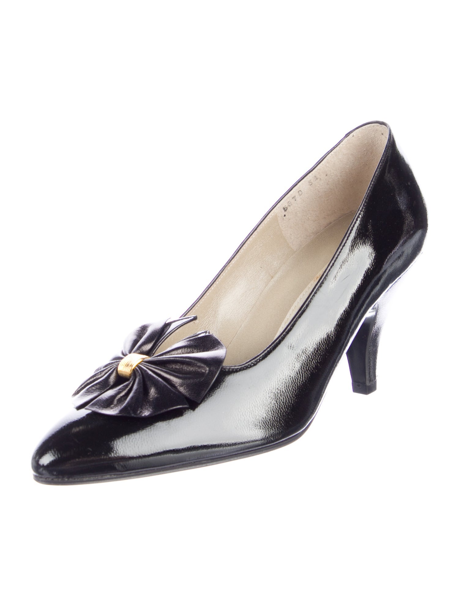 Nina Ricci Patent Leather Bow Accents Pumps