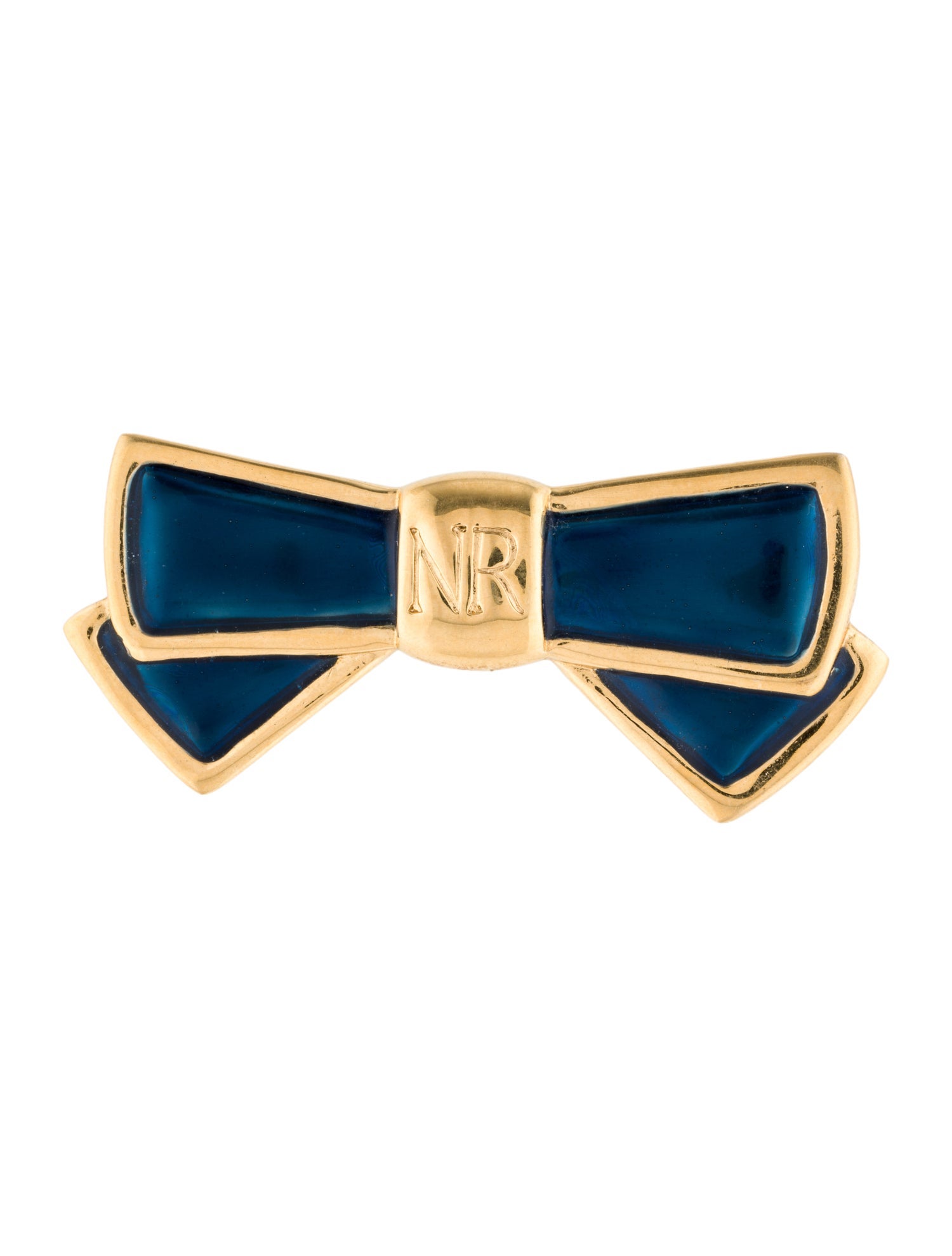 Nina Ricci Vintage Enamel Bow Brooch Pin