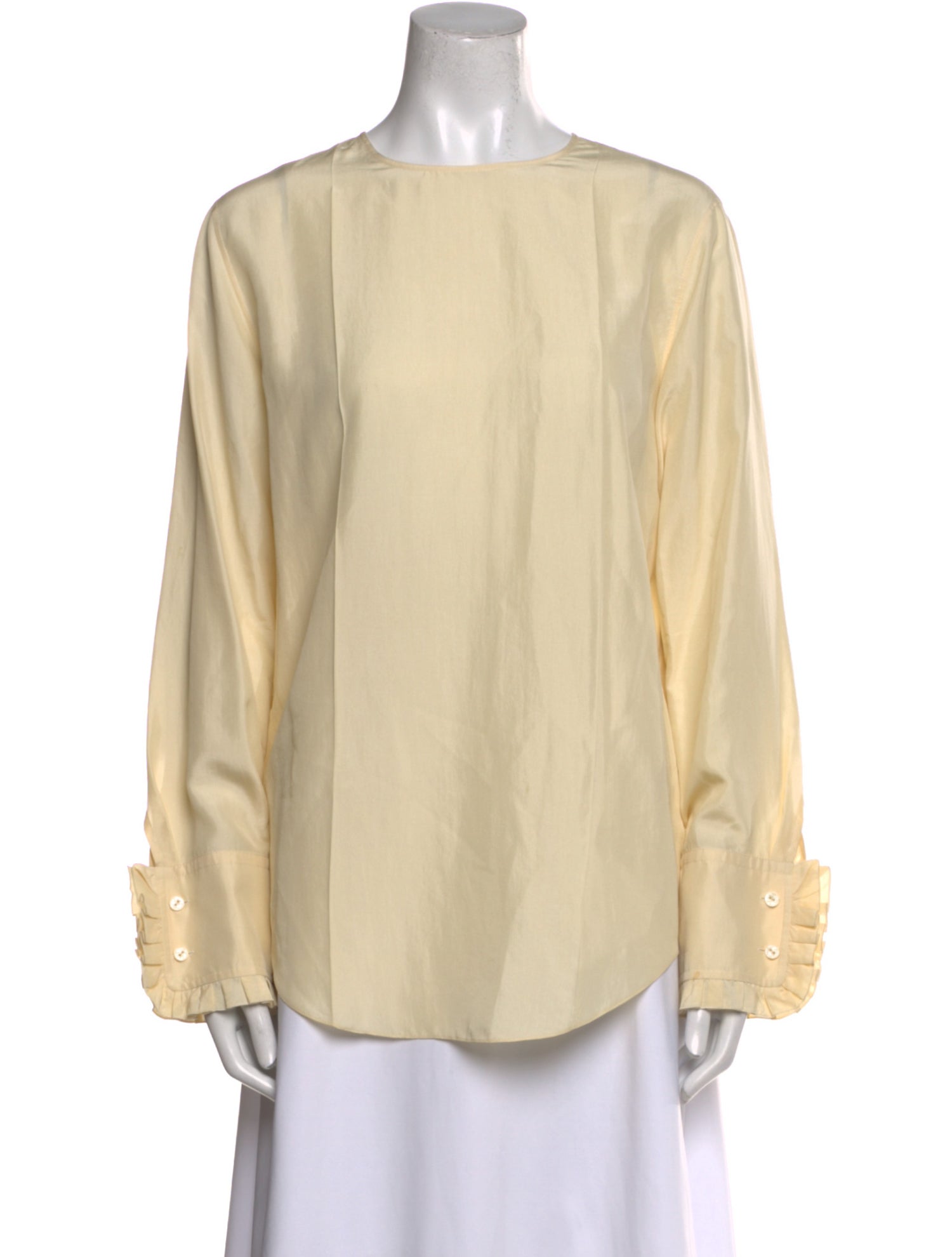 Nina Ricci Silk Bateau Neckline Blouse