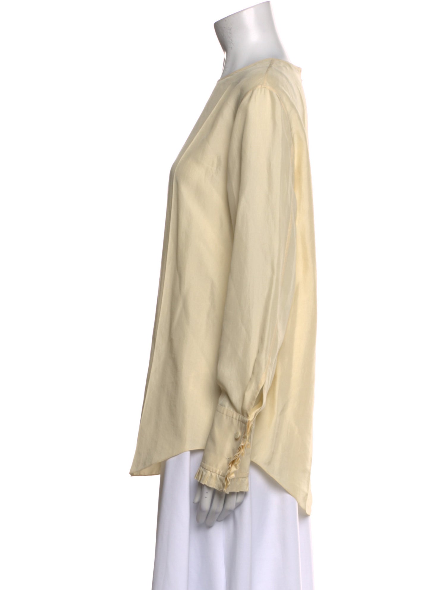 Nina Ricci Silk Bateau Neckline Blouse