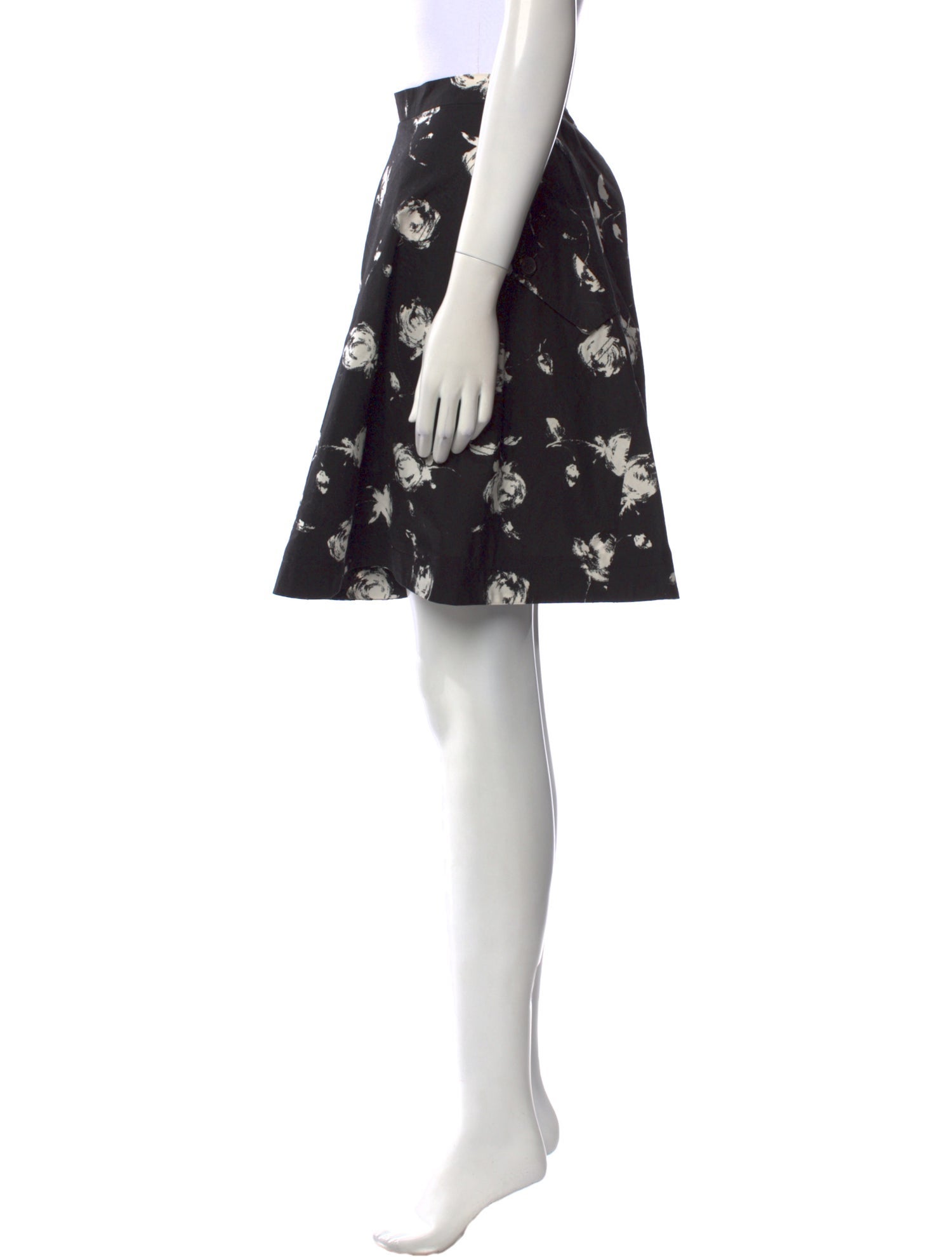 Nina Ricci Floral Print Knee-Length Skirt