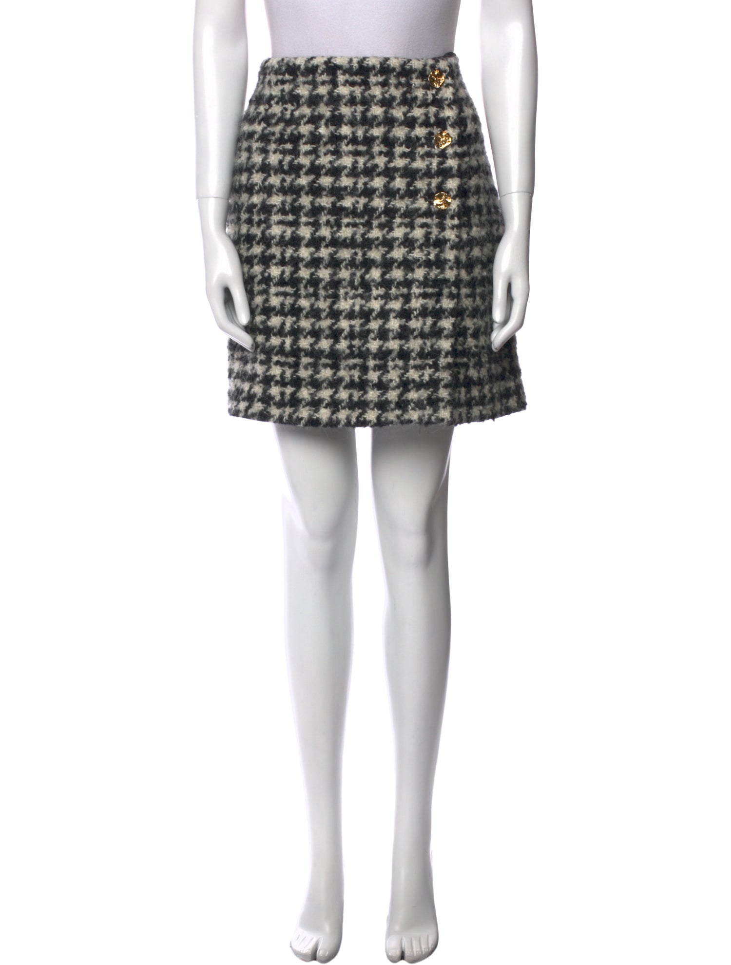 Nina Ricci Houndstooth Print Mini Skirt