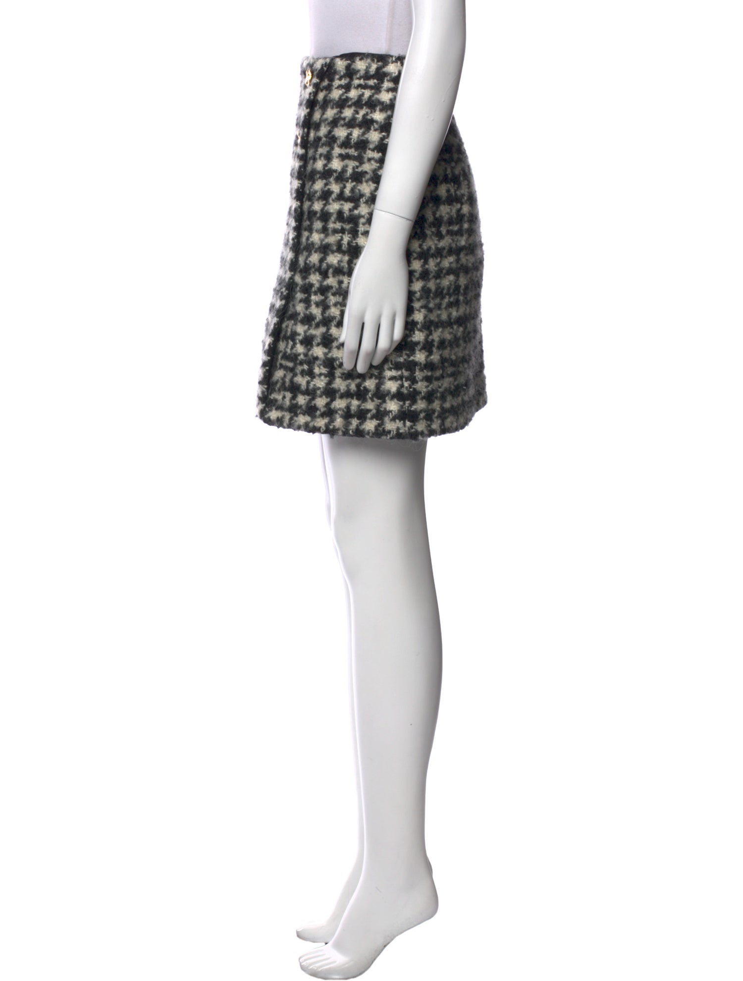 Nina Ricci Houndstooth Print Mini Skirt