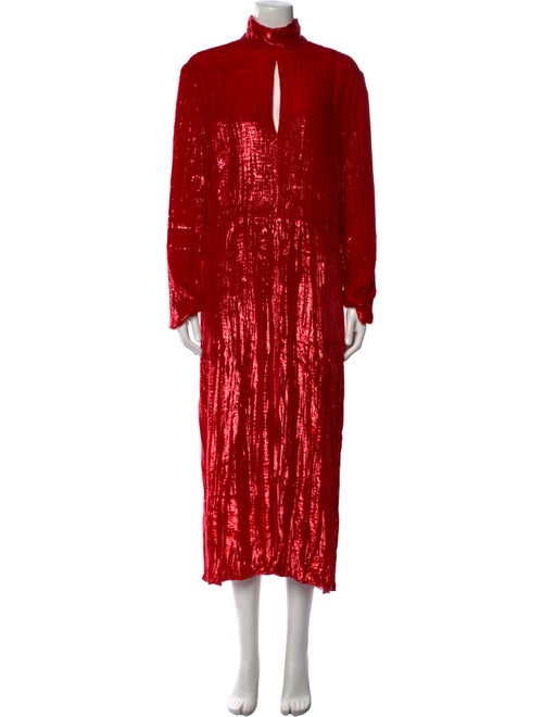 Nina Ricci Mock Neck Long Dress