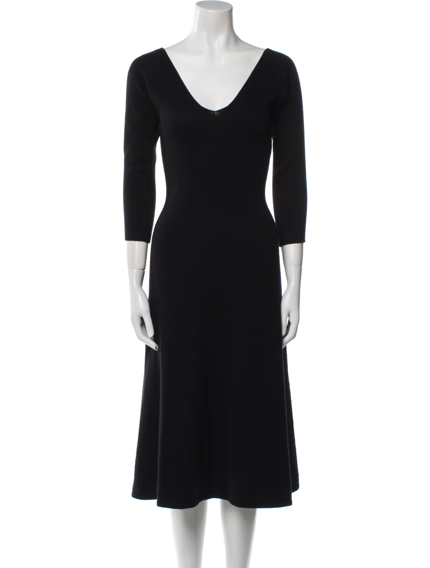 Nina Ricci V-Neck Midi Length Dress