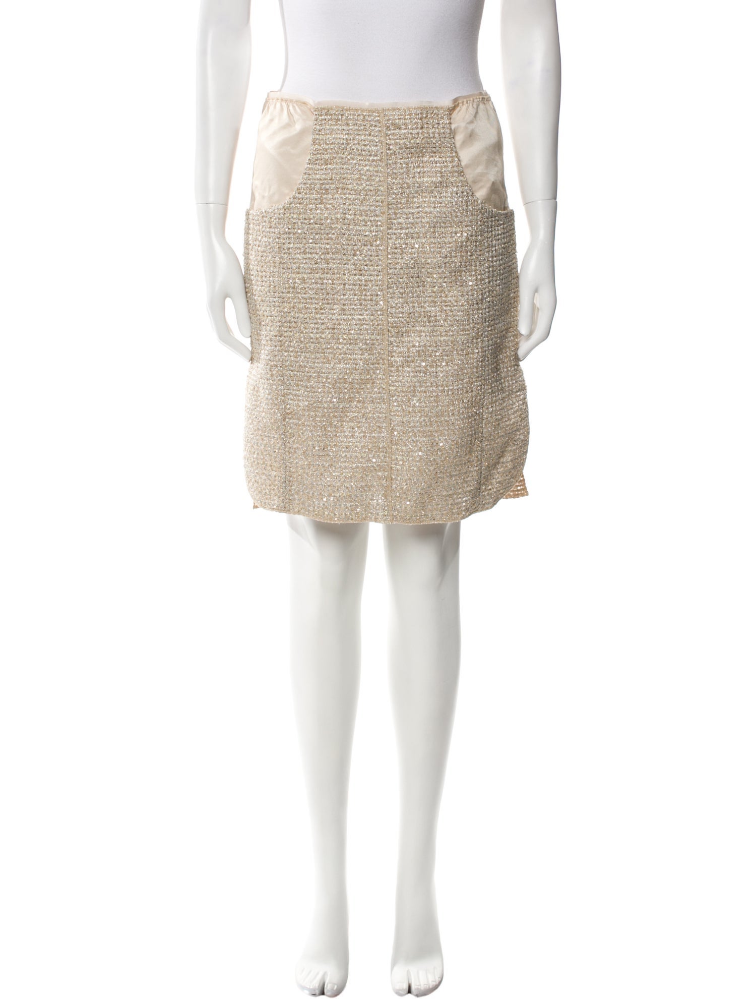 Nina Ricci Sequin Embellishments Knee-Length Skirt