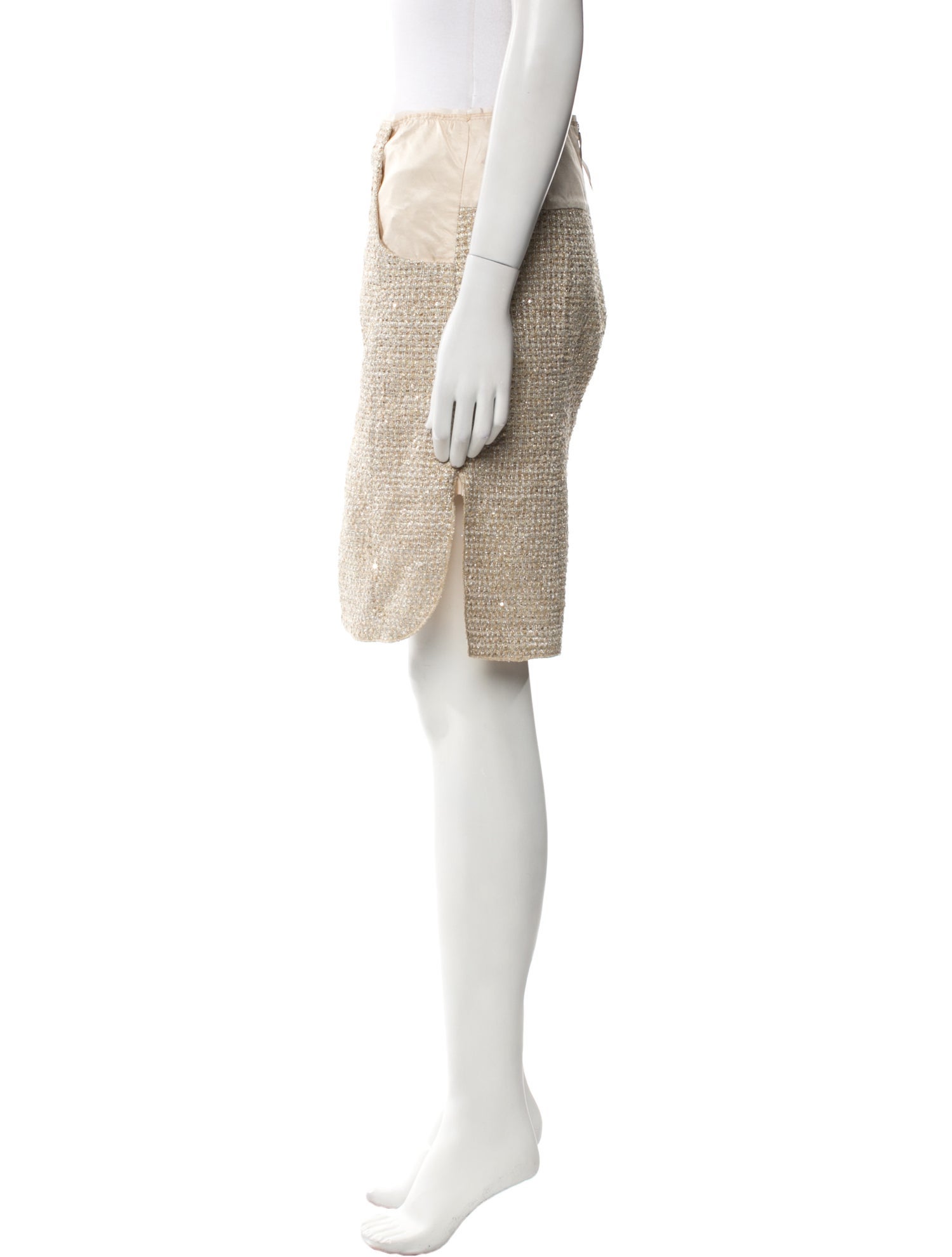 Nina Ricci Sequin Embellishments Knee-Length Skirt