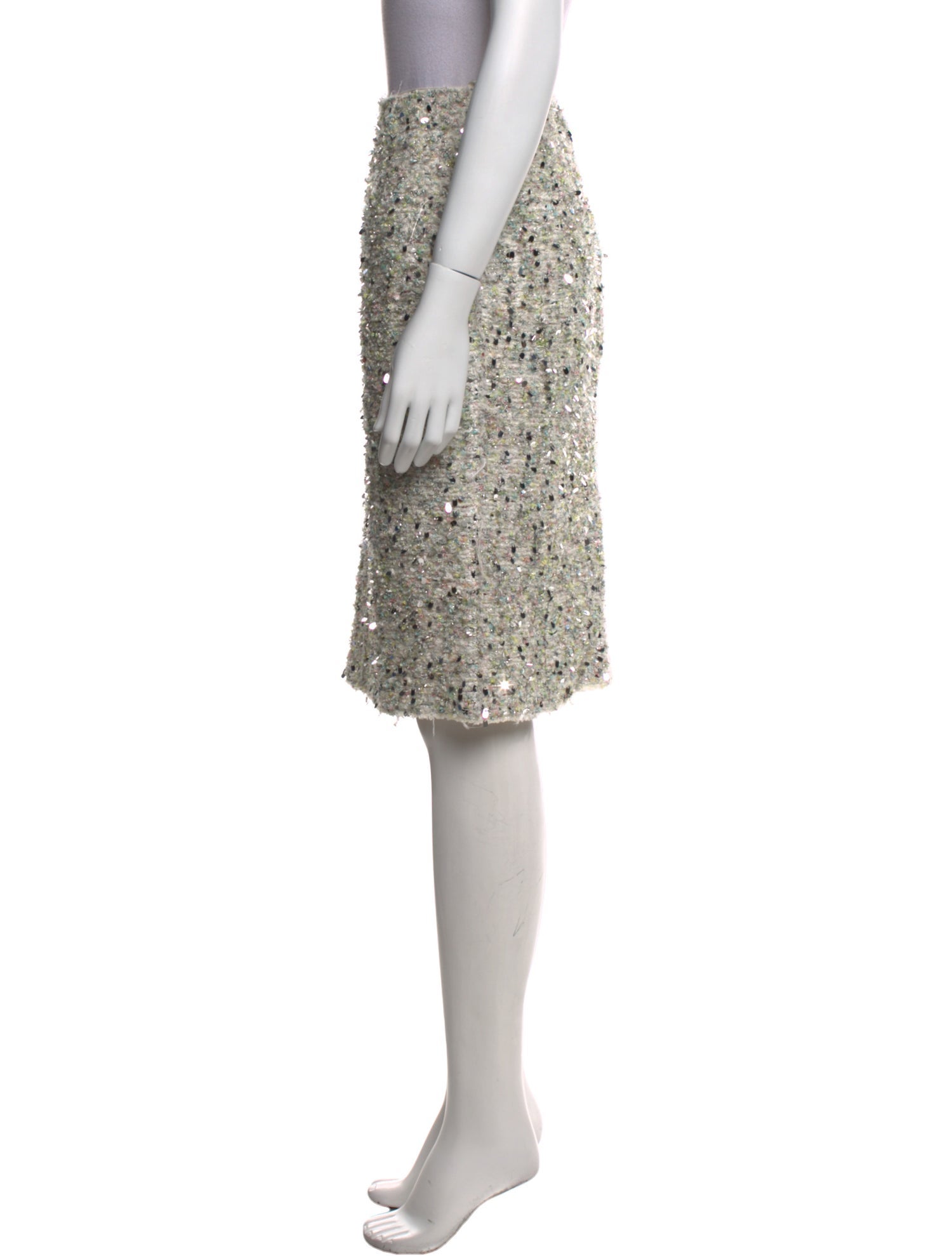 Nina Ricci Sequin Embellishments Knee-Length Skirt