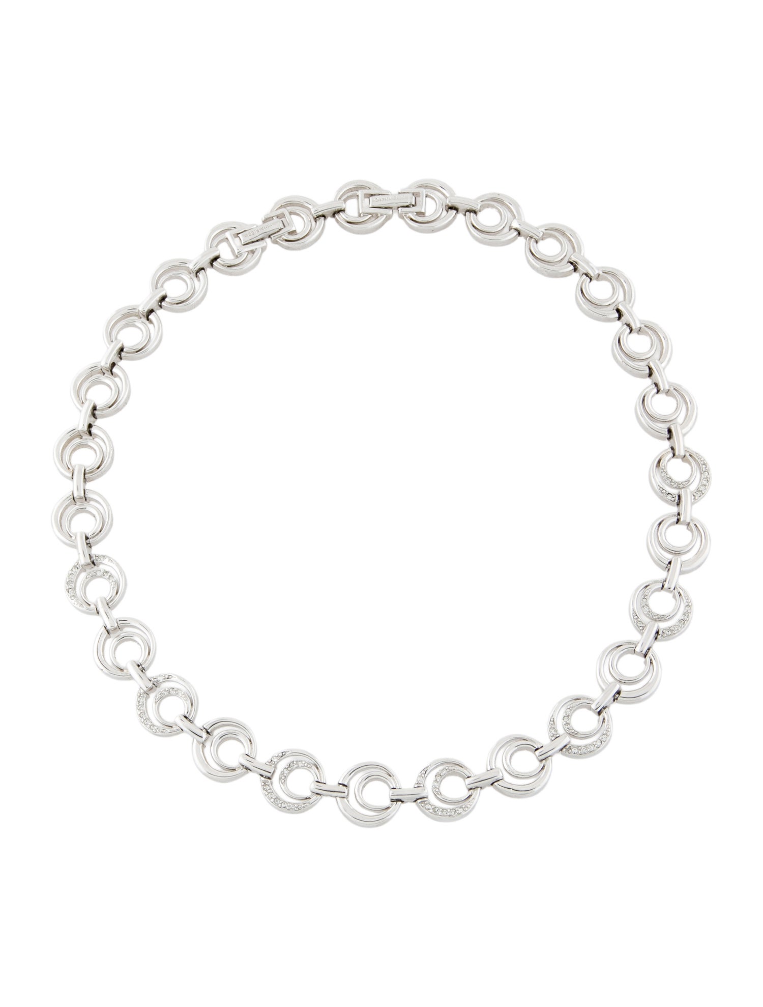 Nina Ricci Crystal Link Collar Necklace