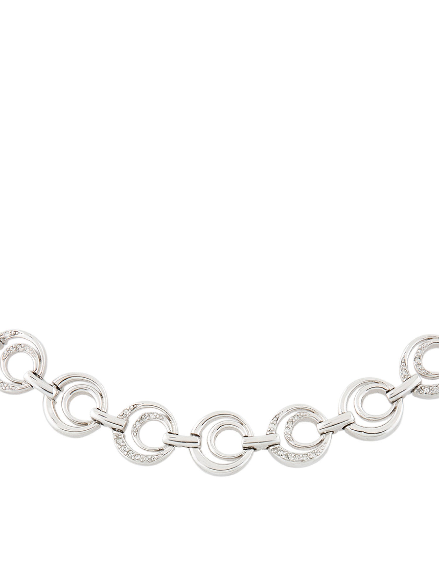 Nina Ricci Crystal Link Collar Necklace