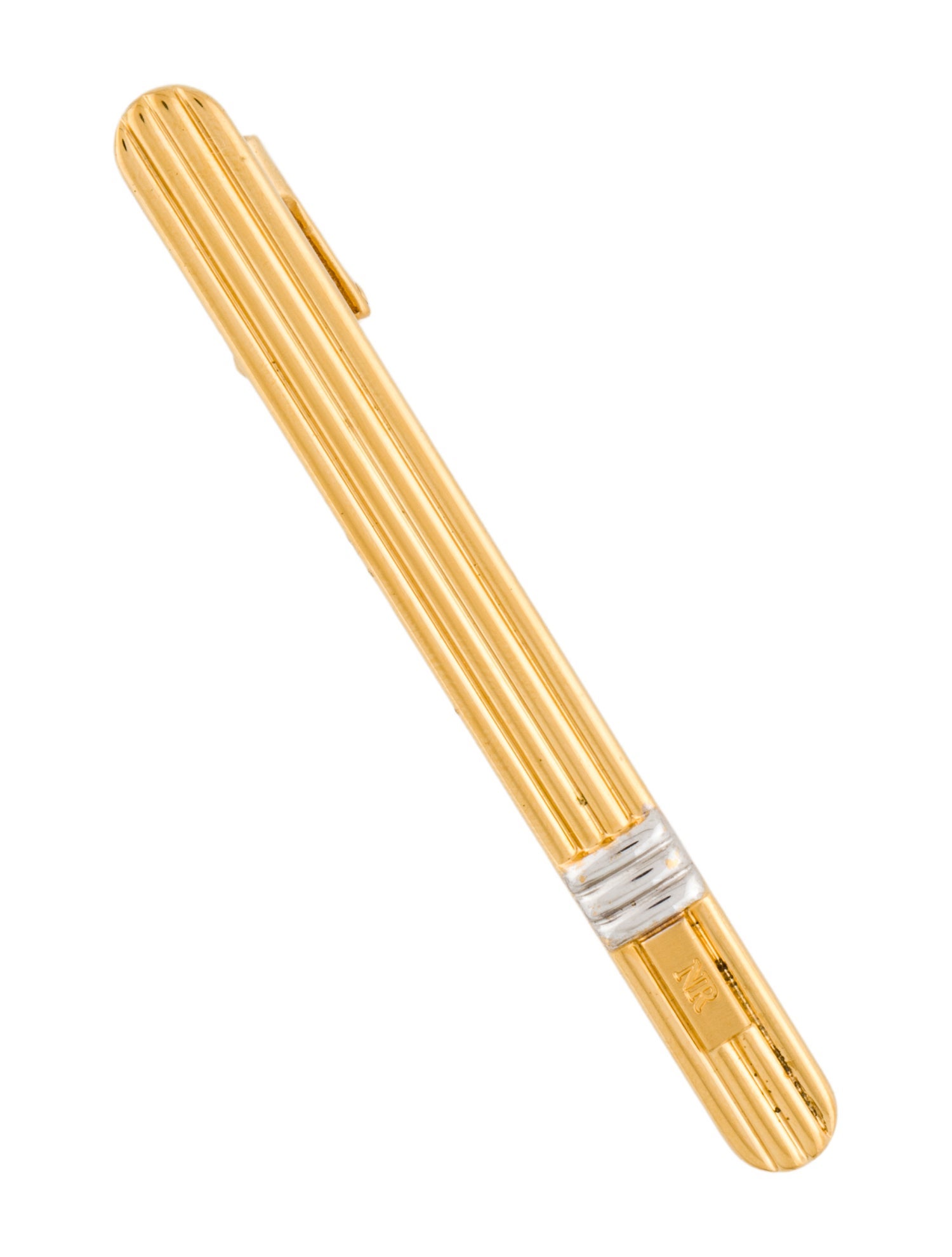 Nina Ricci Two-Tone Logo Tie Clip