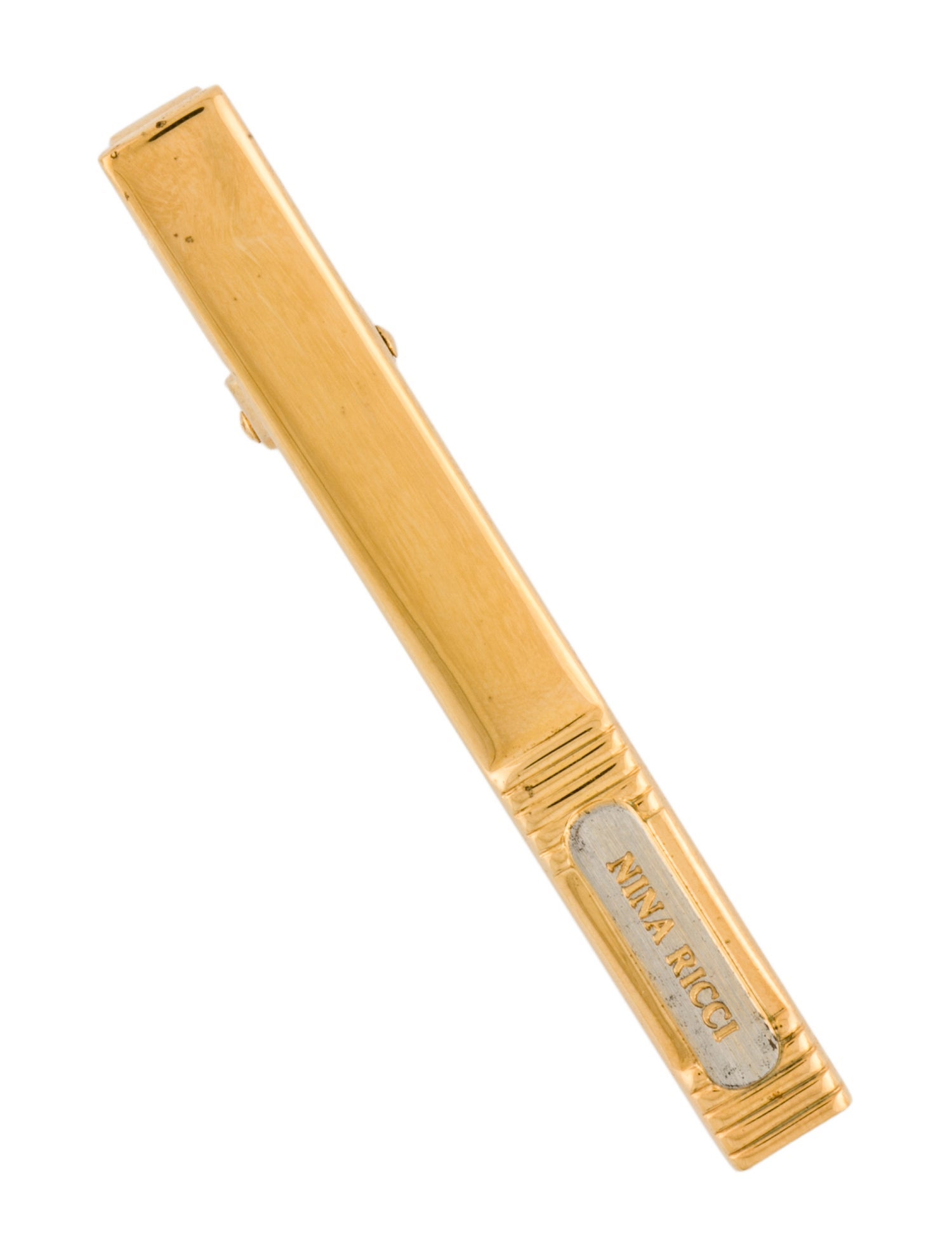 Nina Ricci Two-Tone Logo Tie Clip