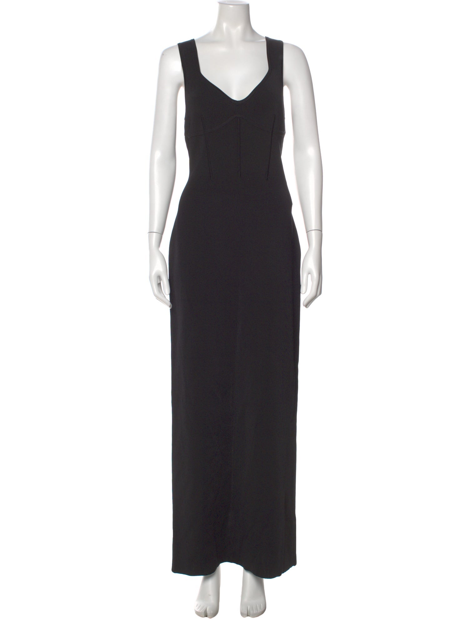 Nina Ricci V-Neck Long Dress