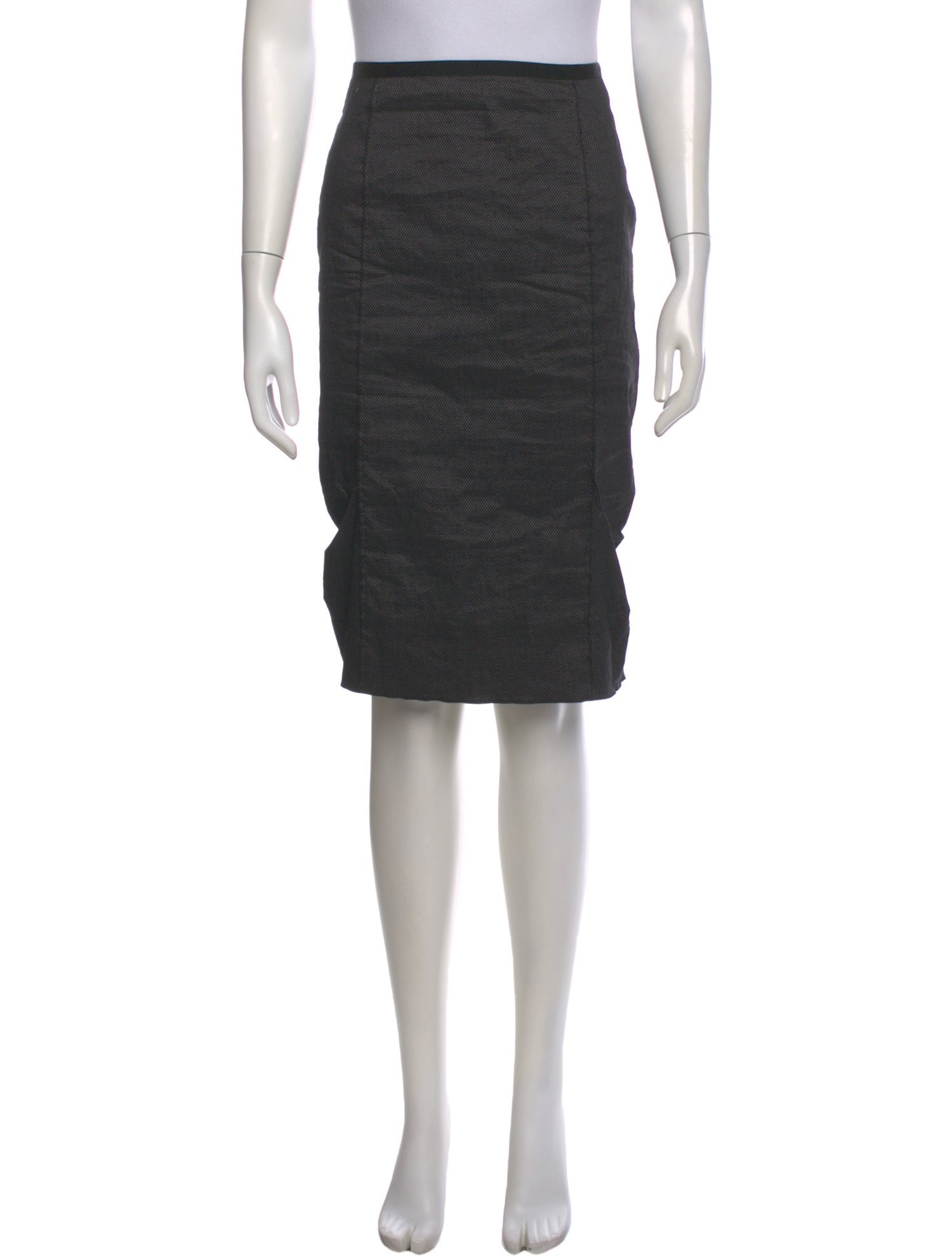 Nina Ricci Linen Knee-Length Skirt