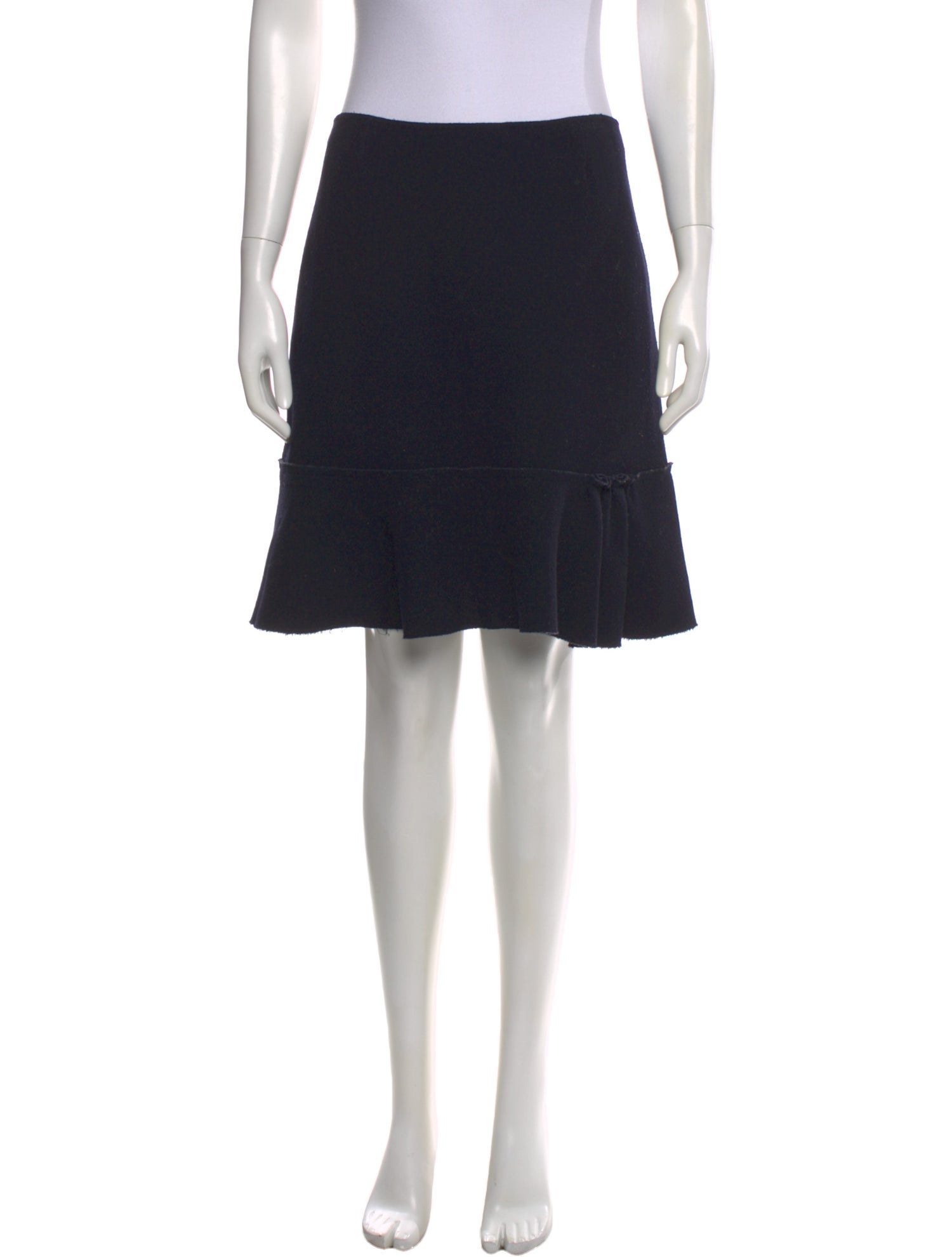 Nina Ricci Virgin Wool Knee-Length Skirt