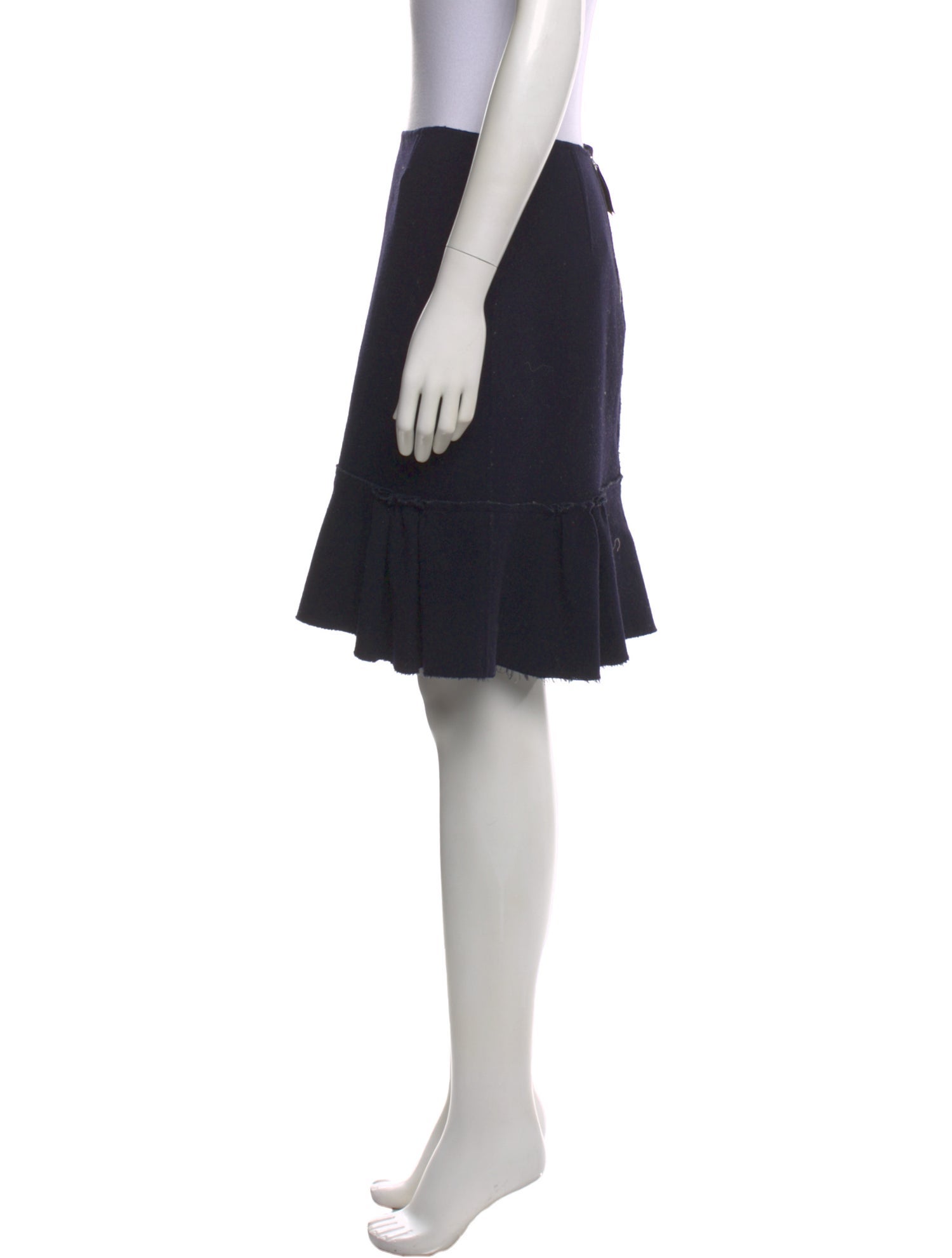 Nina Ricci Virgin Wool Knee-Length Skirt