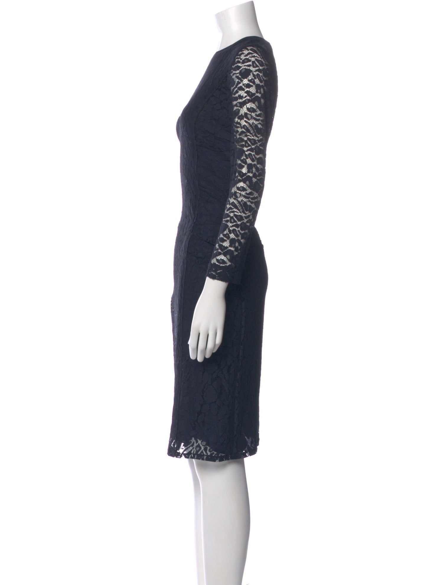 Nina Ricci Lace Pattern Knee-Length Dress