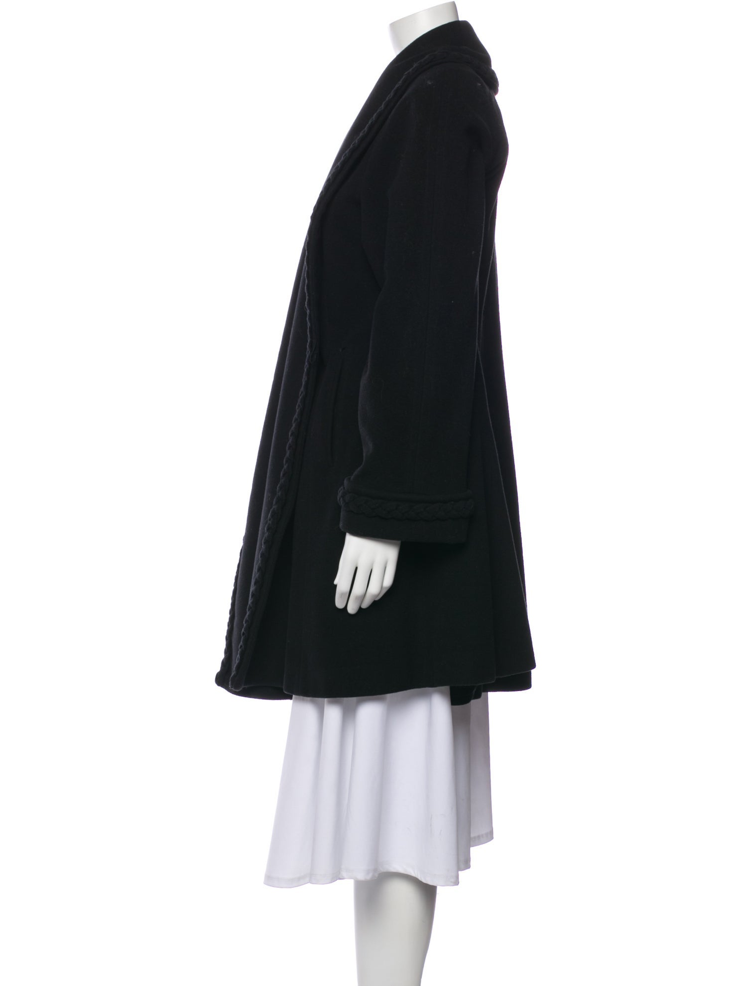 Nina Ricci Wool Faux Fur Coat