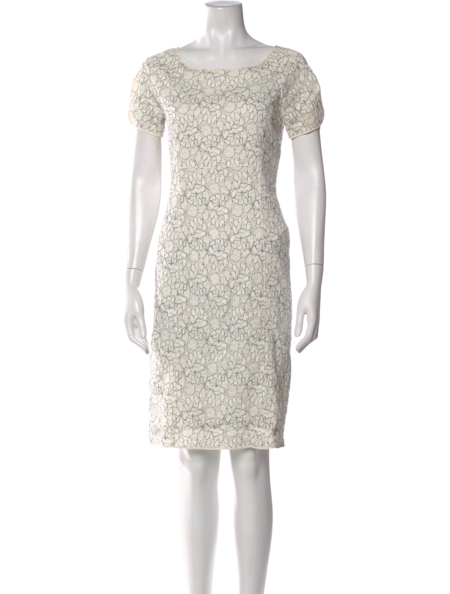 Nina Ricci Lace Pattern Knee-Length Dress