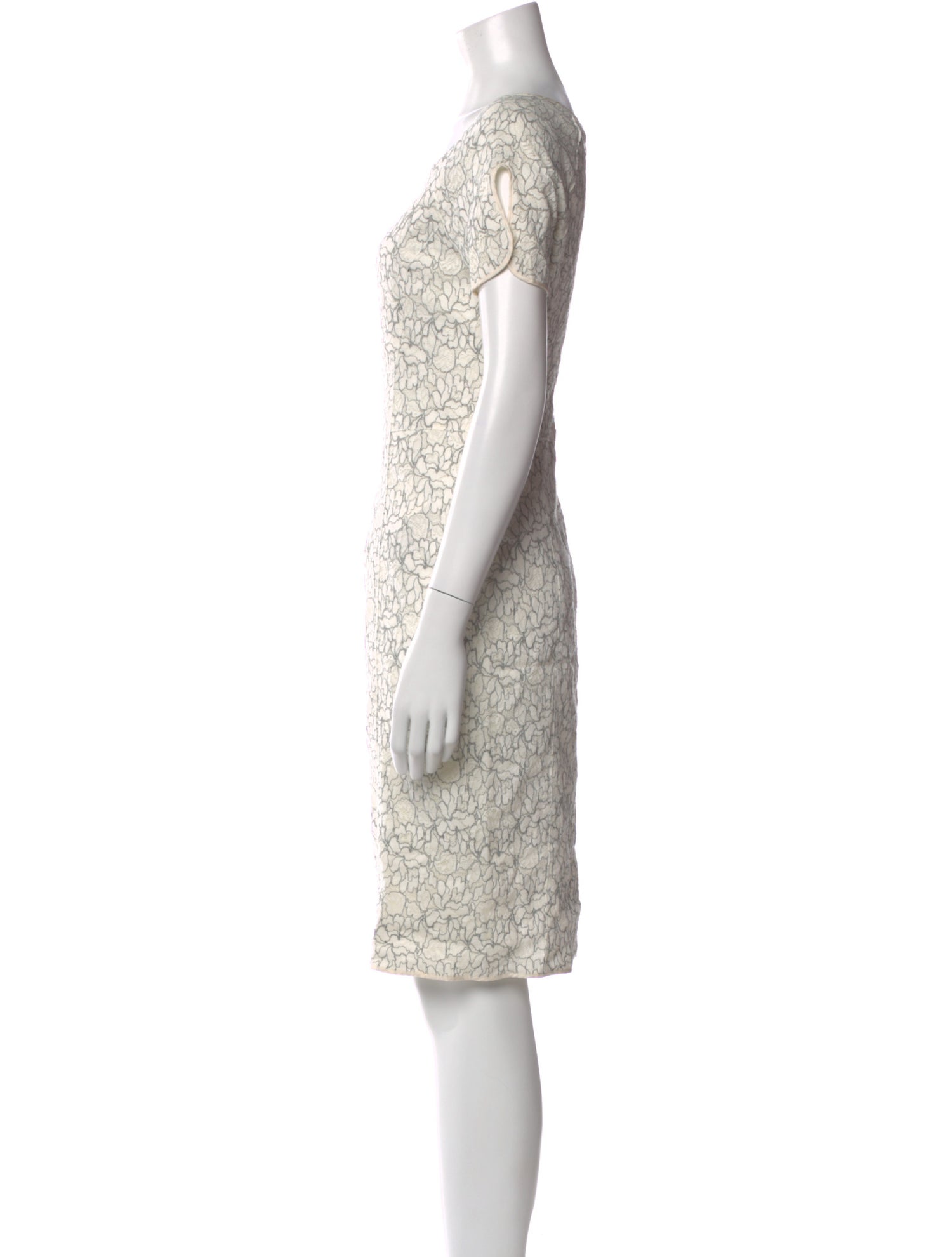 Nina Ricci Lace Pattern Knee-Length Dress