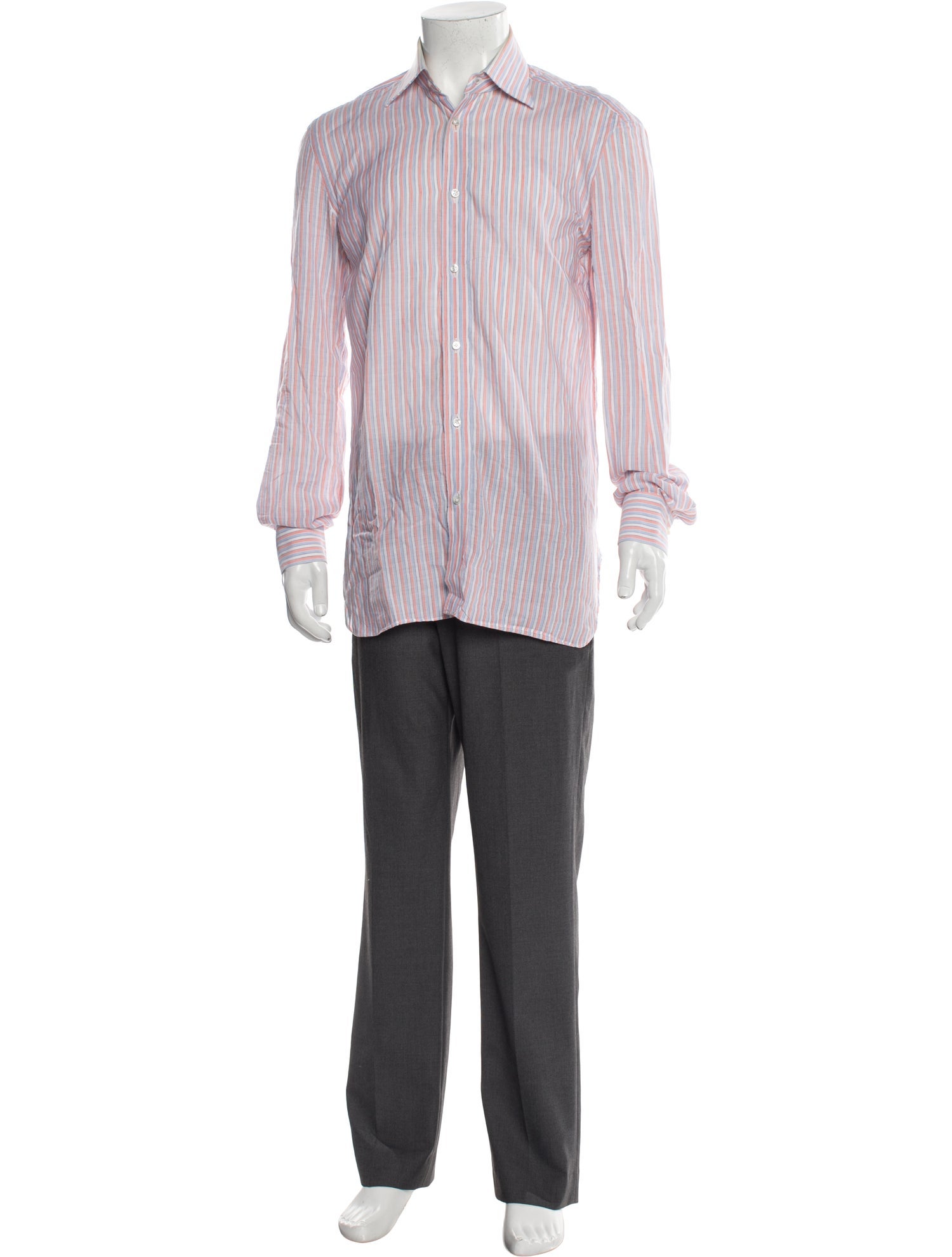 Eduardo Borelli Striped Long Sleeve Dress Shirt