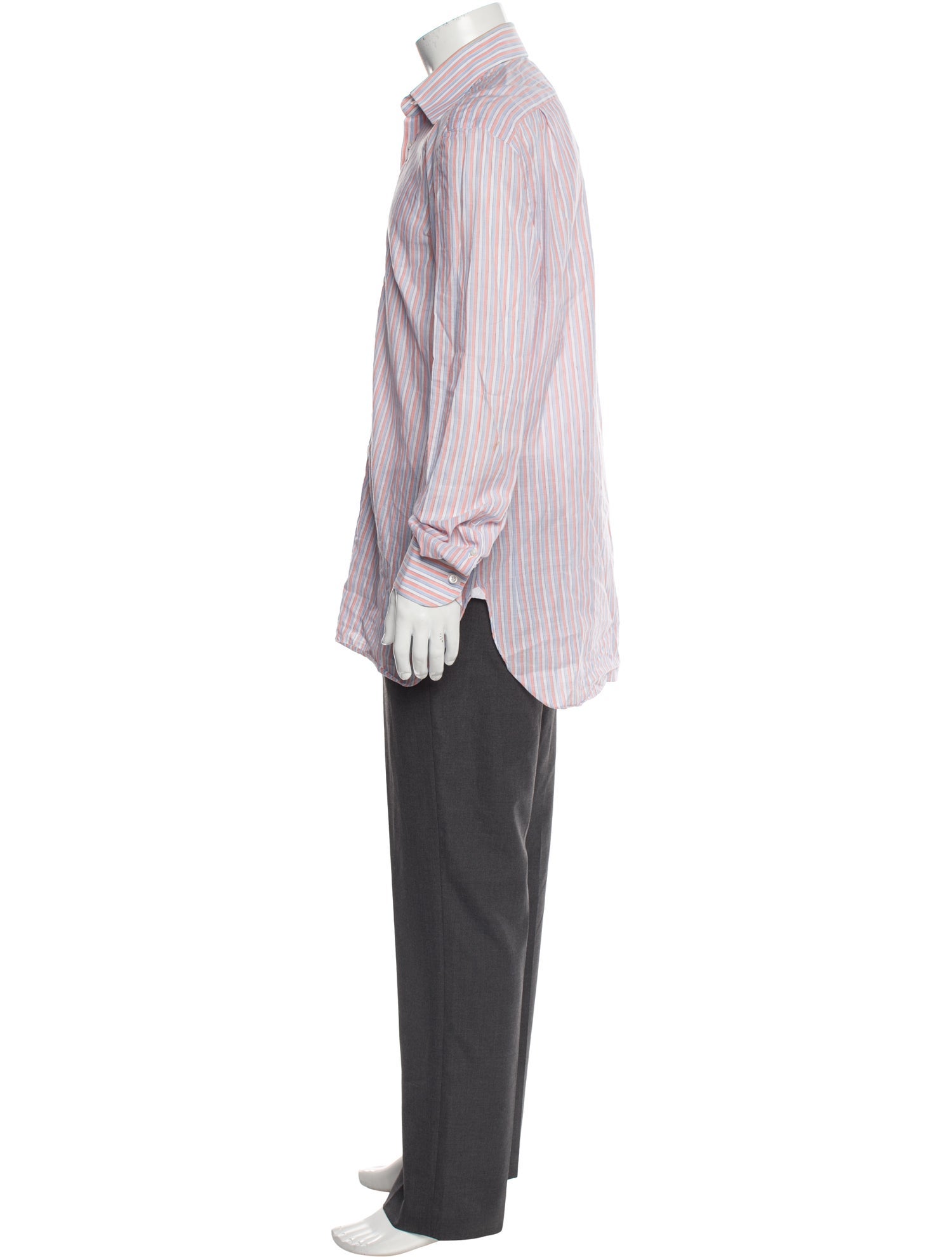 Eduardo Borelli Striped Long Sleeve Dress Shirt