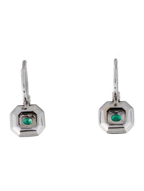 Nikos Koulis 18K Emerald, Diamond & Enamel Oui Drop Earrings