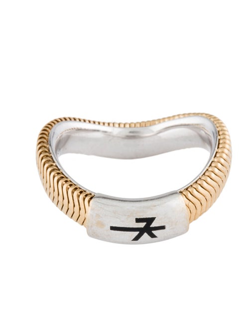 Nikos Koulis 18K Two-Tone Feelings Medium Band Ring