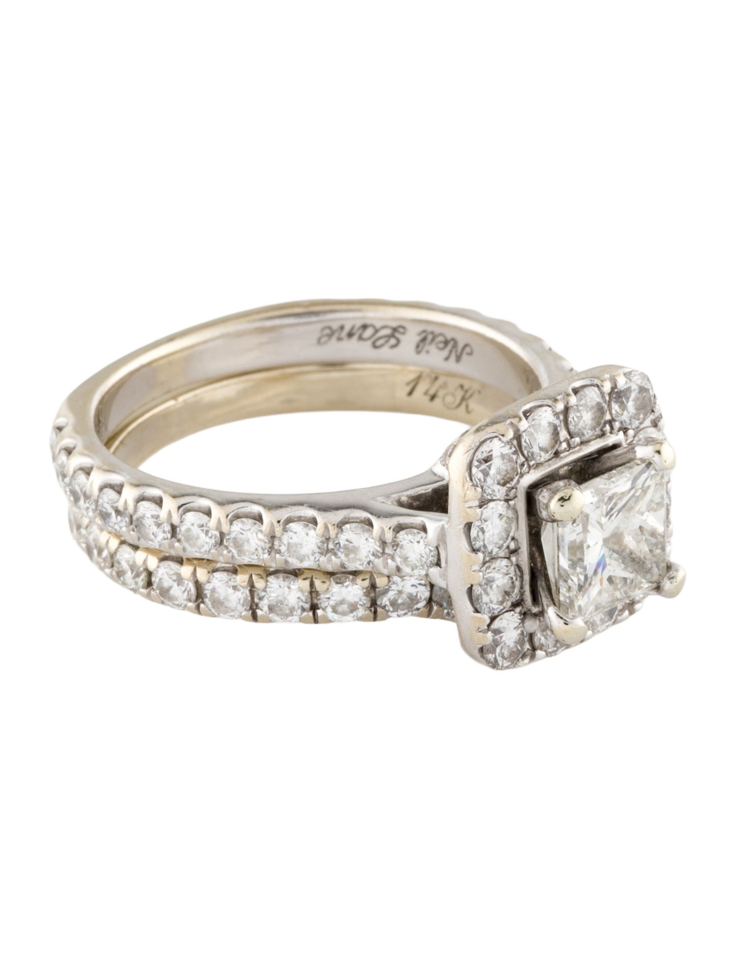 Neil Lane 14K 3.18ctw Diamond Wedding Ring Set