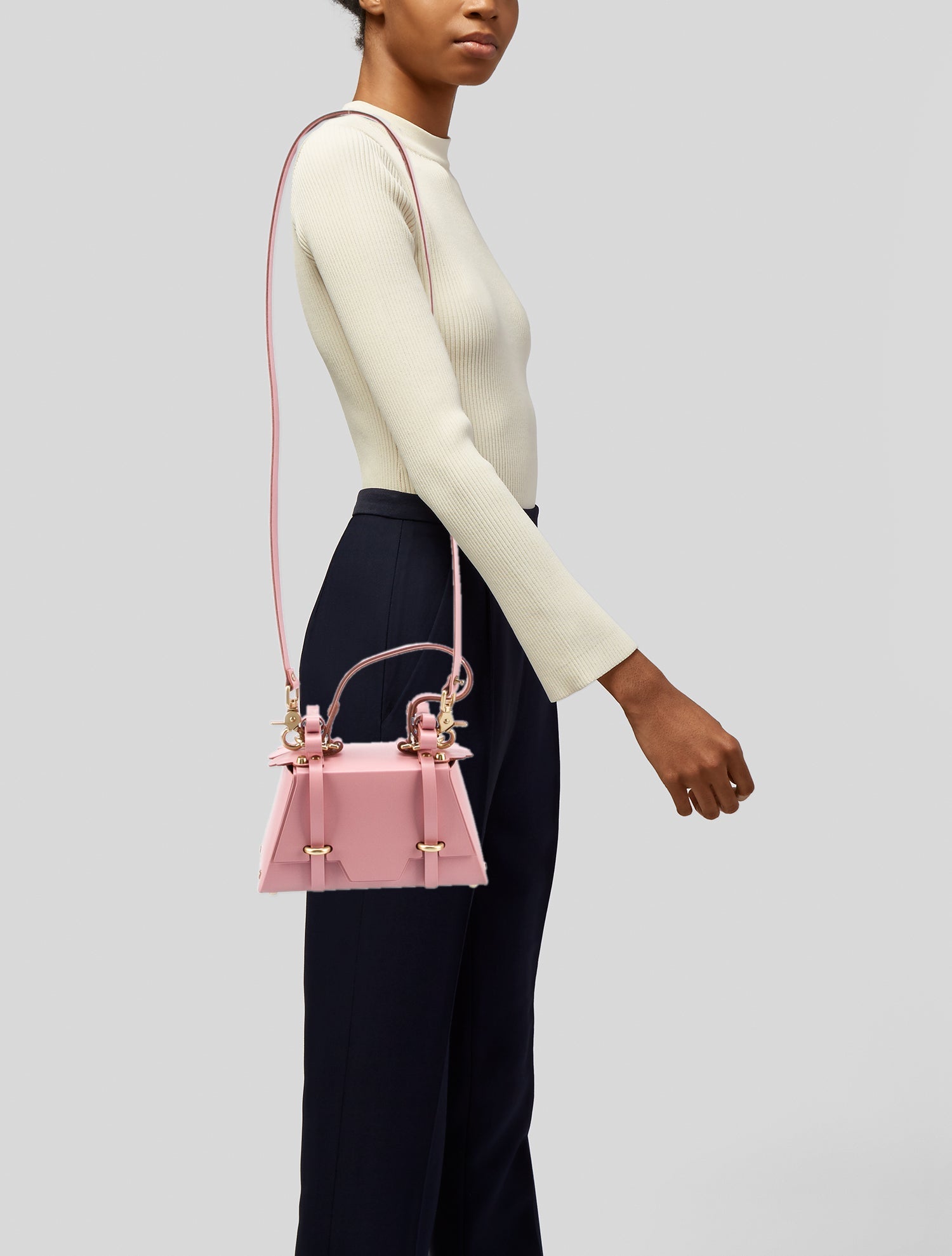 Niels Peeraer Leather Handle Bag - Pink Handle Bags, Handbags 
