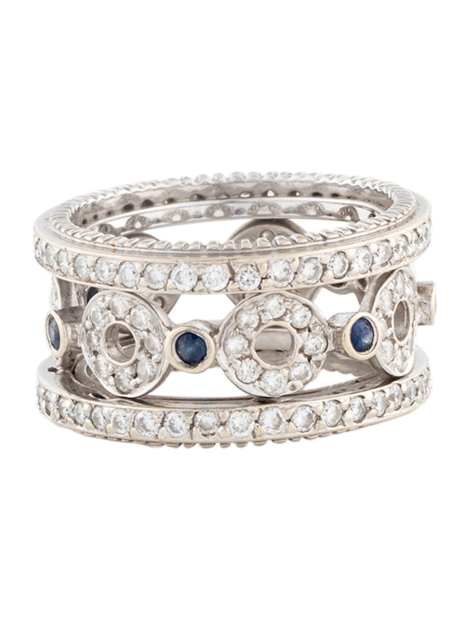 Nava Zahavi 18K Sapphire & Diamond Wide Band
