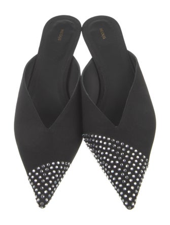 Neous Satin Crystal Embellishments Mules