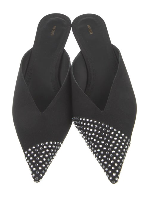 Neous Satin Crystal Embellishments Mules