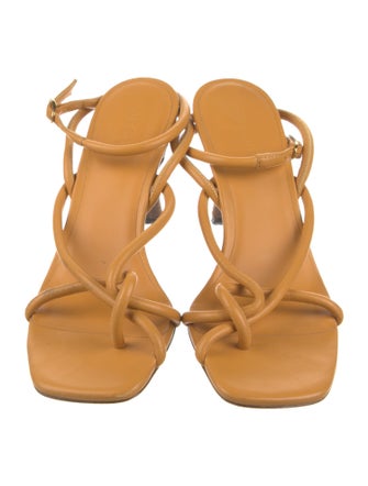 Neous Leather T-Strap Sandals