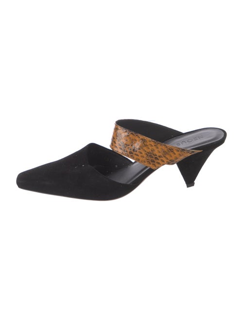 Neous Suede Animal Print Mules