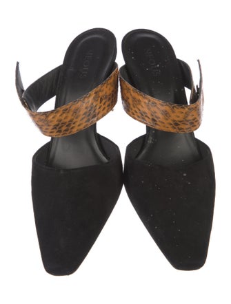Neous Suede Animal Print Mules
