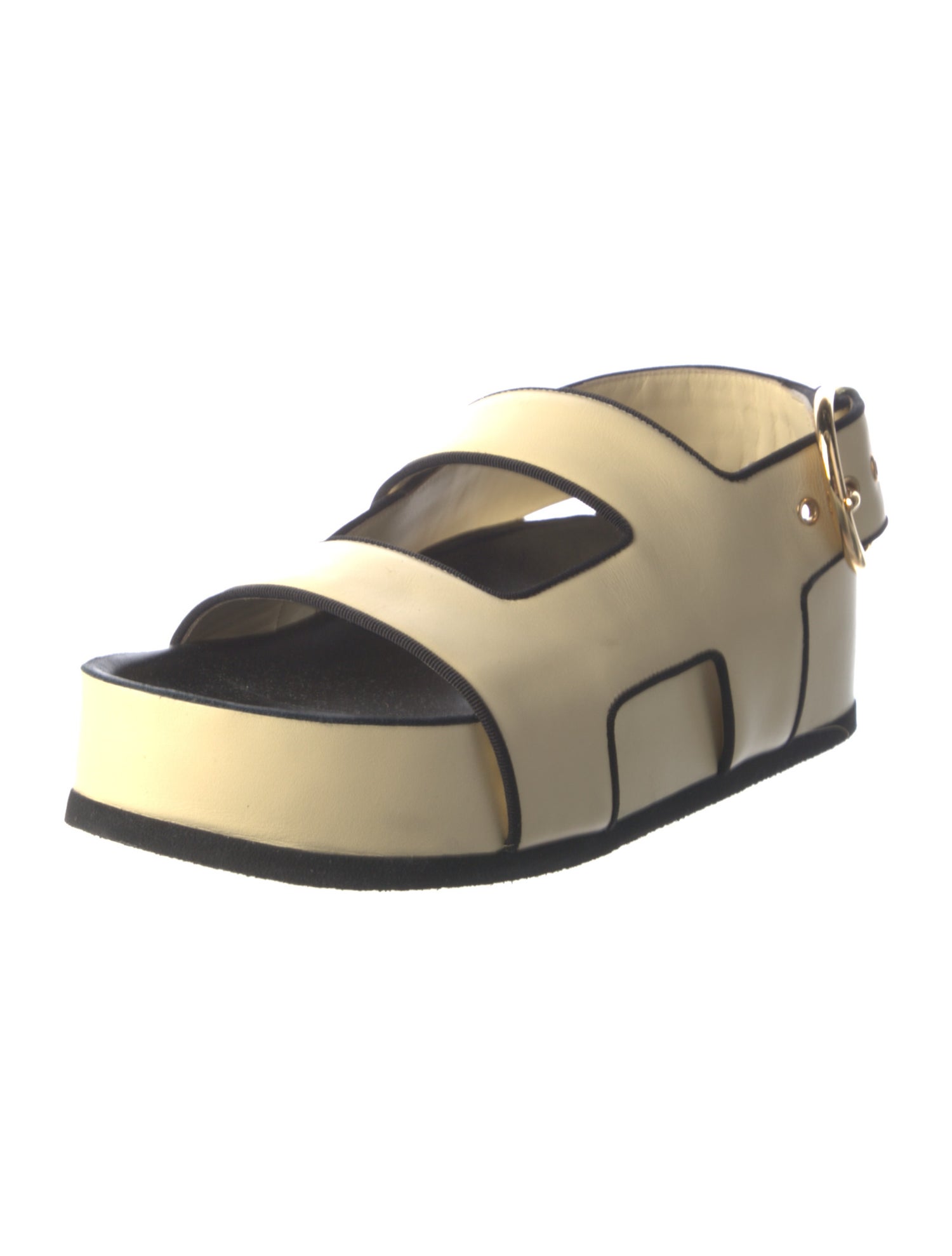 Neous Leather Slingback Sandals