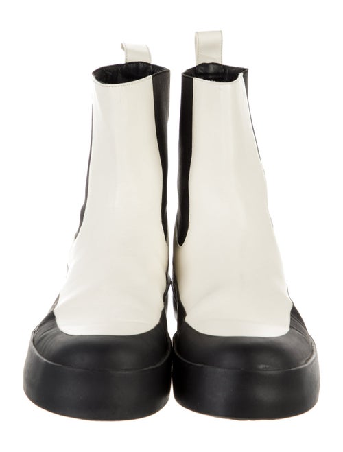 Neous Leather Colorblock Pattern Chelsea Boots