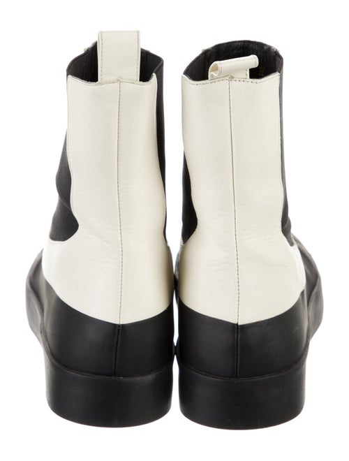 Neous Leather Colorblock Pattern Chelsea Boots