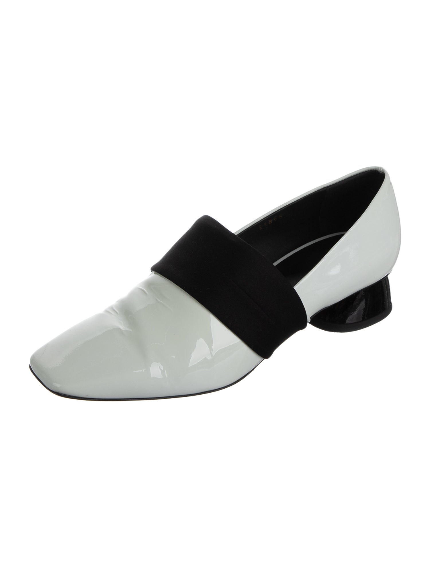 Neous Patent Leather Colorblock Pattern Mules