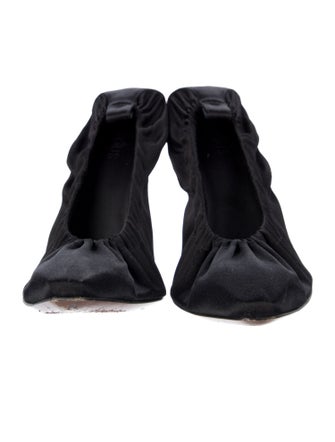 Neous Satin Ruffle Embellishment Mules