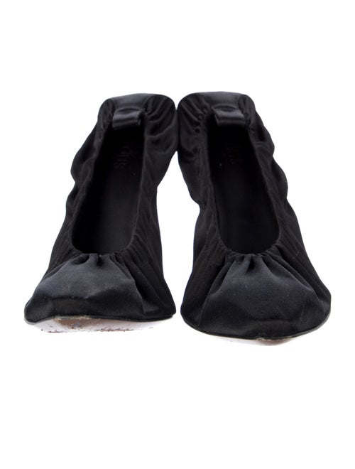 Neous Satin Ruffle Embellishment Mules