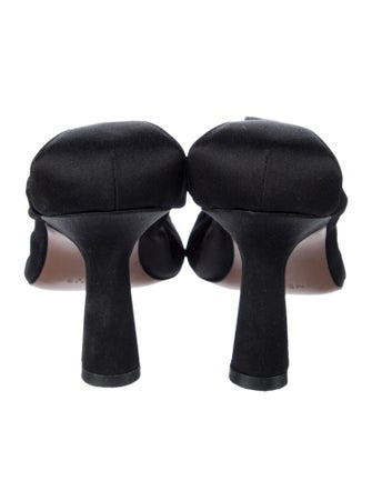 Neous Satin Ruffle Embellishment Mules