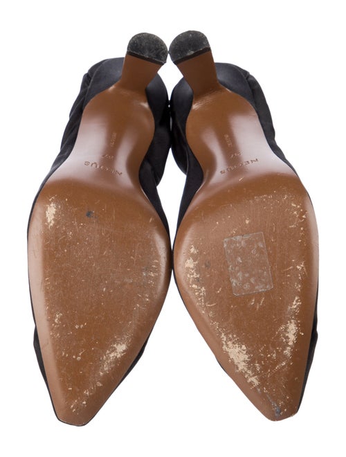 Neous Satin Ruffle Embellishment Mules