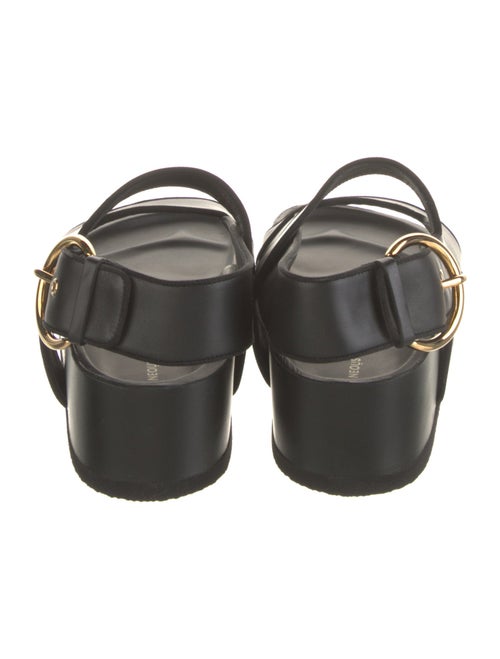 Neous Leather Grosgrain Trim Slingback Sandals