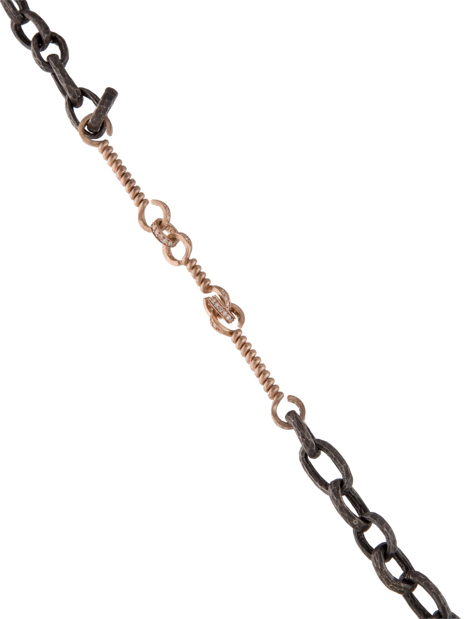 Nancy Newberg 1.98ctw Diamond Hammered Necklace