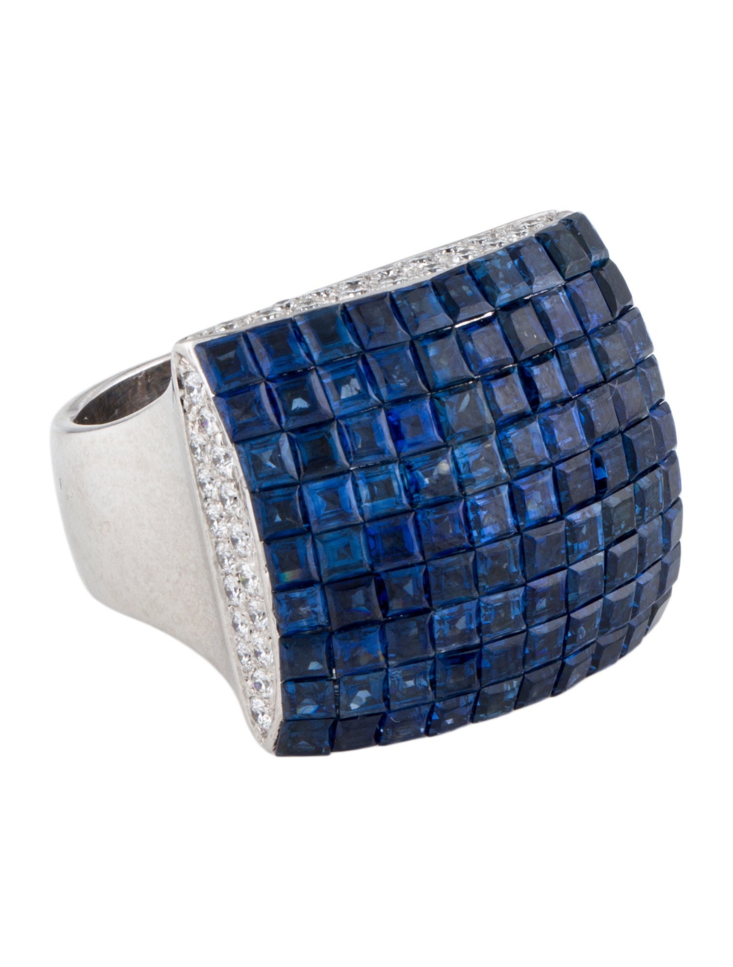 Nini 18K 8.55ct Sapphire & Diamond Cocktail Ring