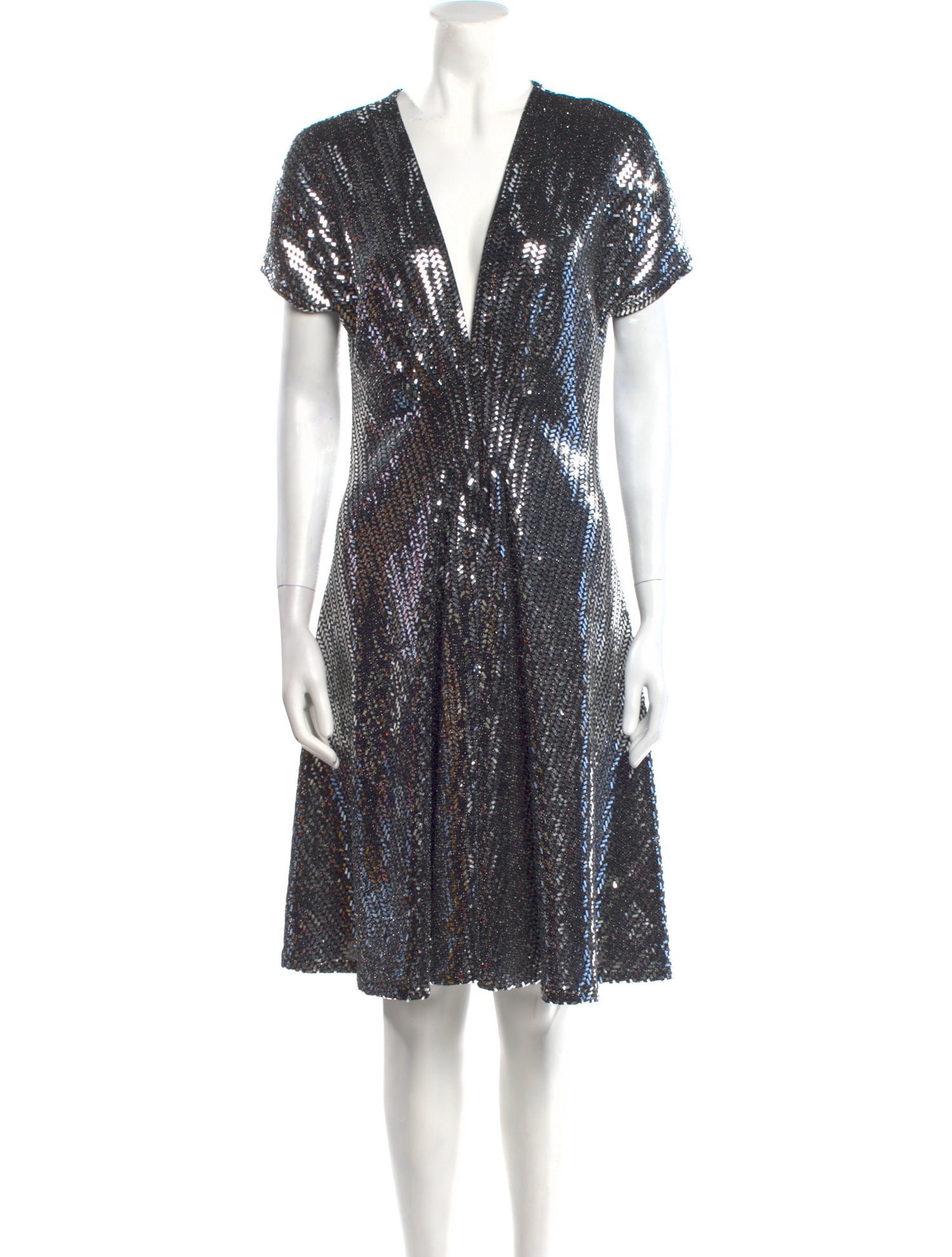 NK32 Naeem Khan Nylon Knee-Length Dress