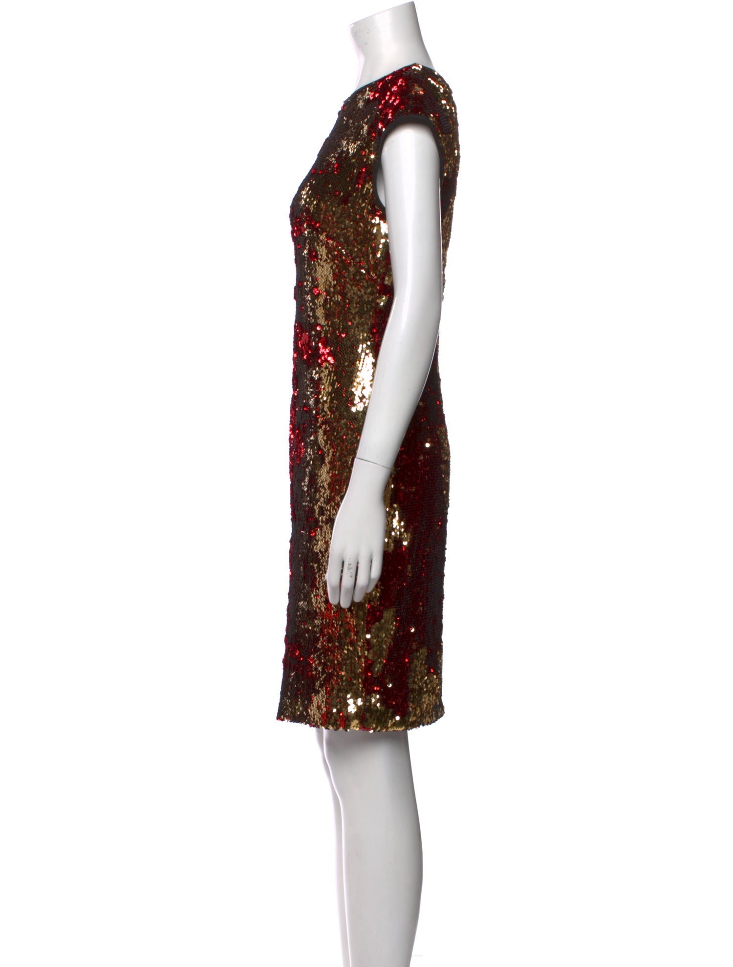 NK32 Naeem Khan Crew Neck Knee-Length Dress
