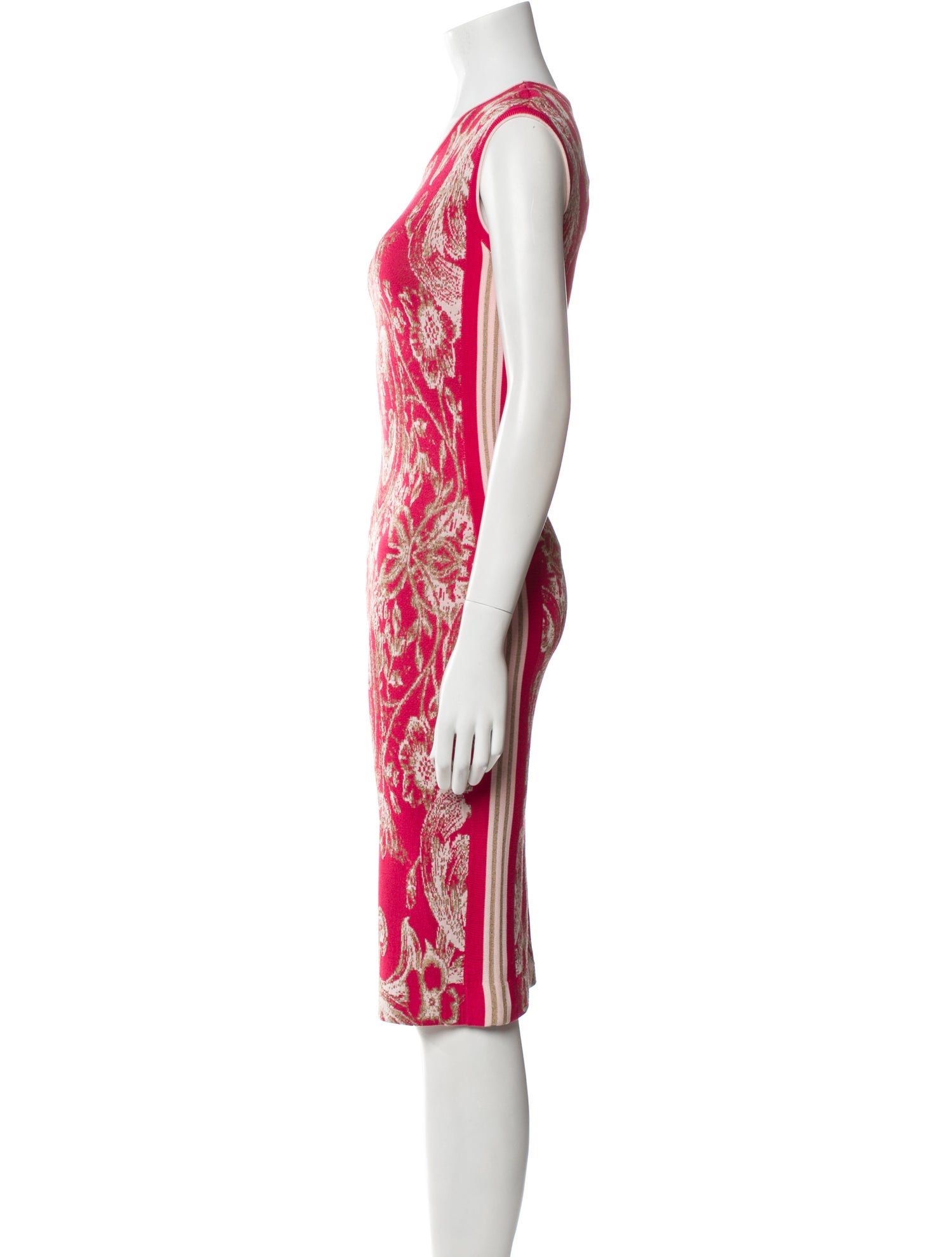 NK32 Naeem Khan Printed Midi Length Dress w/ Tags